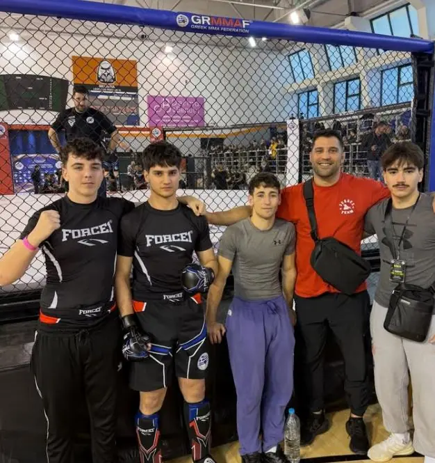 Fight Team Outside Cage